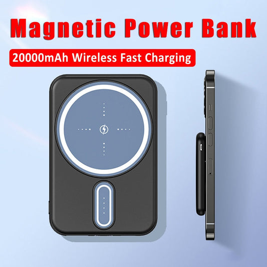 20000mAh Magnetic Power Bank Mini Portable Fast Charging